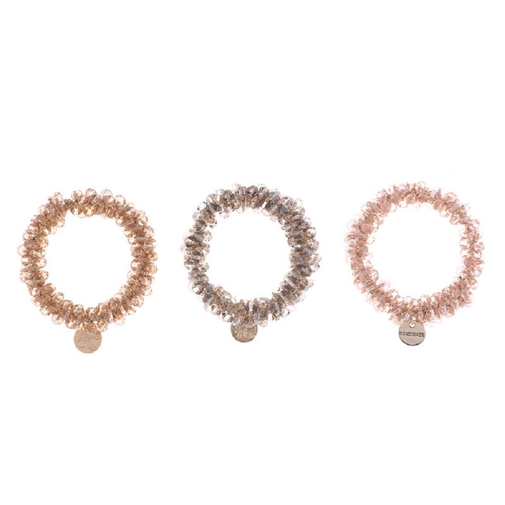 Hair Accessories Headband Girls Elastic Beads Rhinestone Pearl Headwear Hair Rings Hair Rope
