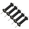 5Pcs Electric Fence Handle Insulated Gate Grip Bar with Metal Hook for Farm Pasture