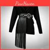 Стильный модный пояс на талию из ПУ с пряжкой из сплава цинка для повседневной носки на улице