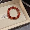 Handmade Natural Red Agate Flower Jasper Bracelet Women Geometric Style Ethnic Fashion Jewelry Gift