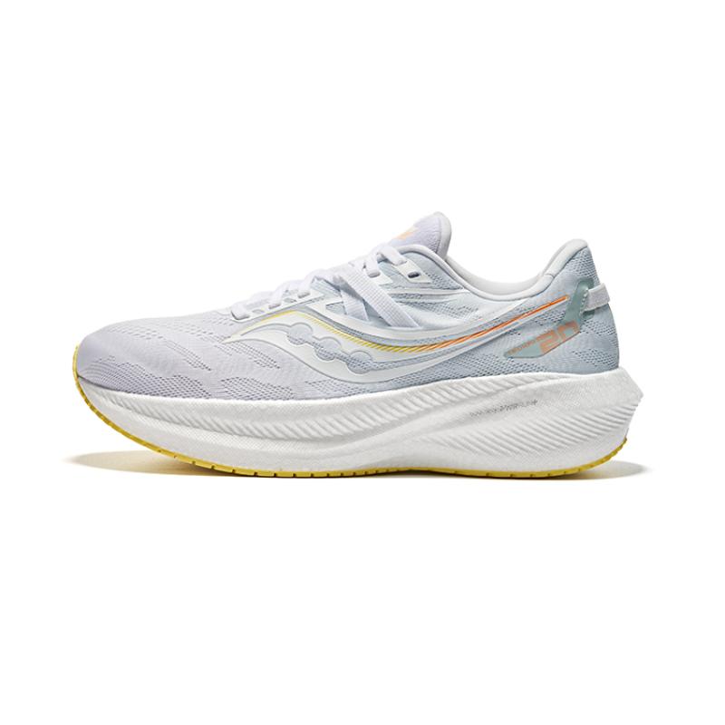SAUCONY Triumph 20 Амортизирующие Нескользящие Износостойкие Низкие Кроссовки для Марафона Унисекс Белый Золотой Saucony S20759-81