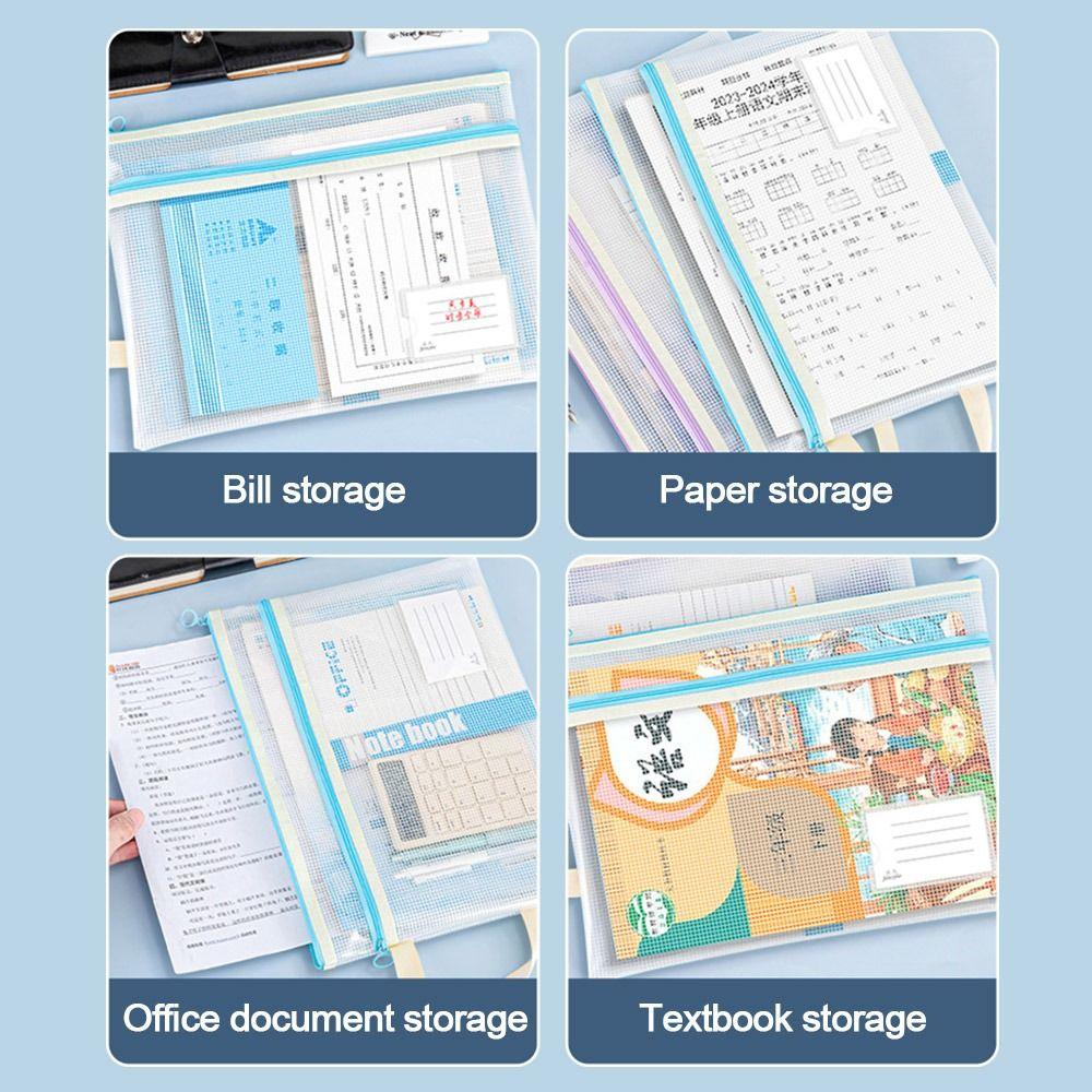 Папка для документов A3/A4 Прозрачная сетчатая сумка для хранения Новая классификация Папка для файлов