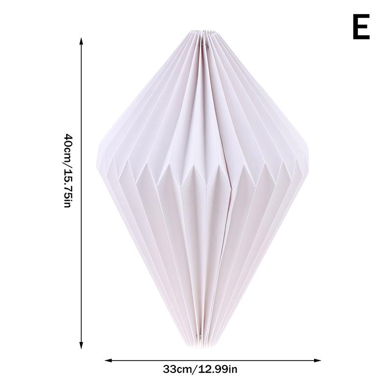 Creative Paper Lantern Shade Nordic Style Folding Pendant Light Art Shade Decorative Light Cover For Living Room Decor