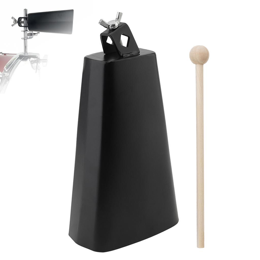 Сверхпрочный металлический железный ковбелл перкуссионный инструмент 6 8 дюймов крепление на обод барабана вверх-вниз включает ключ для настройки ручная перкуссия шумовой инструмент