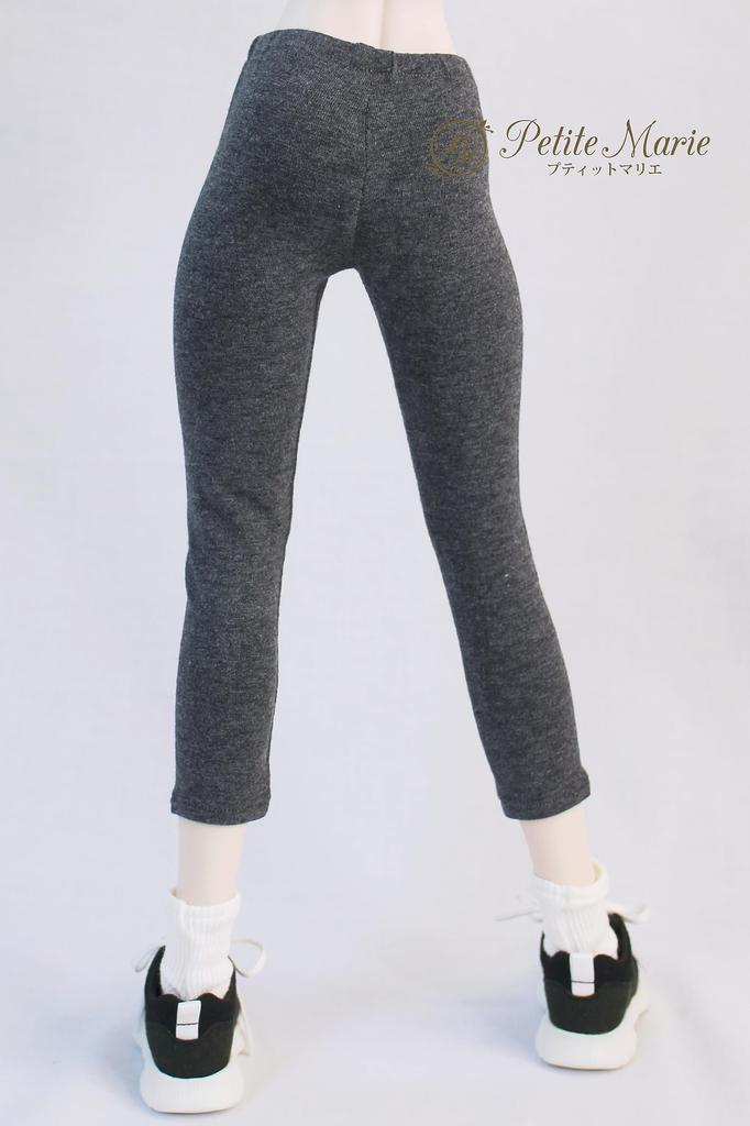 Petite Marie DD Length Dark Fits 60cm BJD Doll Daily Casual Fits DD Petite Marie 1/3 3/4 Leggings, Gray, Dolls, Clothes, Wear, Pants, 1/3 Dolls,