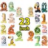 23 Inch Animal Digital Column Aluminum Film Balloon Modeling 0-9 Birthday Scene Decoration