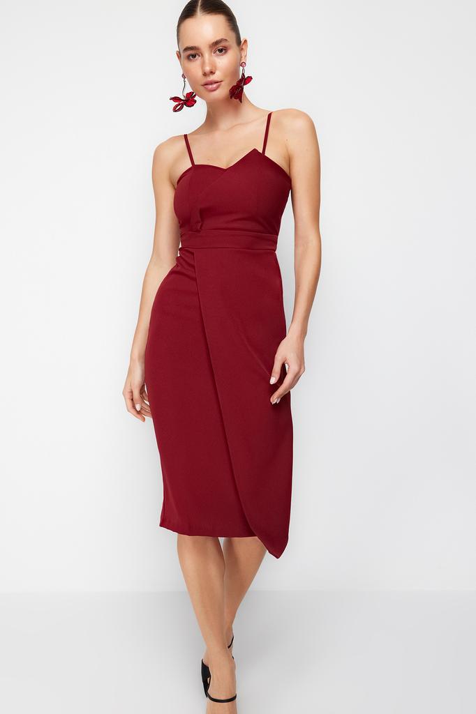 Women's Fashion New Dress Black Double Breasted Woven Evening Dress Evening Dress