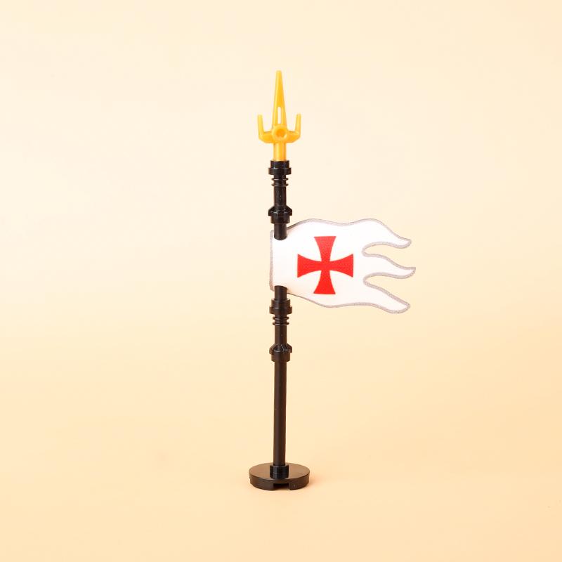 Средневековые военные флаги, серия «Военный замок», рыцарь, солдат, воин, аксессуары, строительные блоки, Древний Священный Рим, кирпичики, игрушки, подарки.