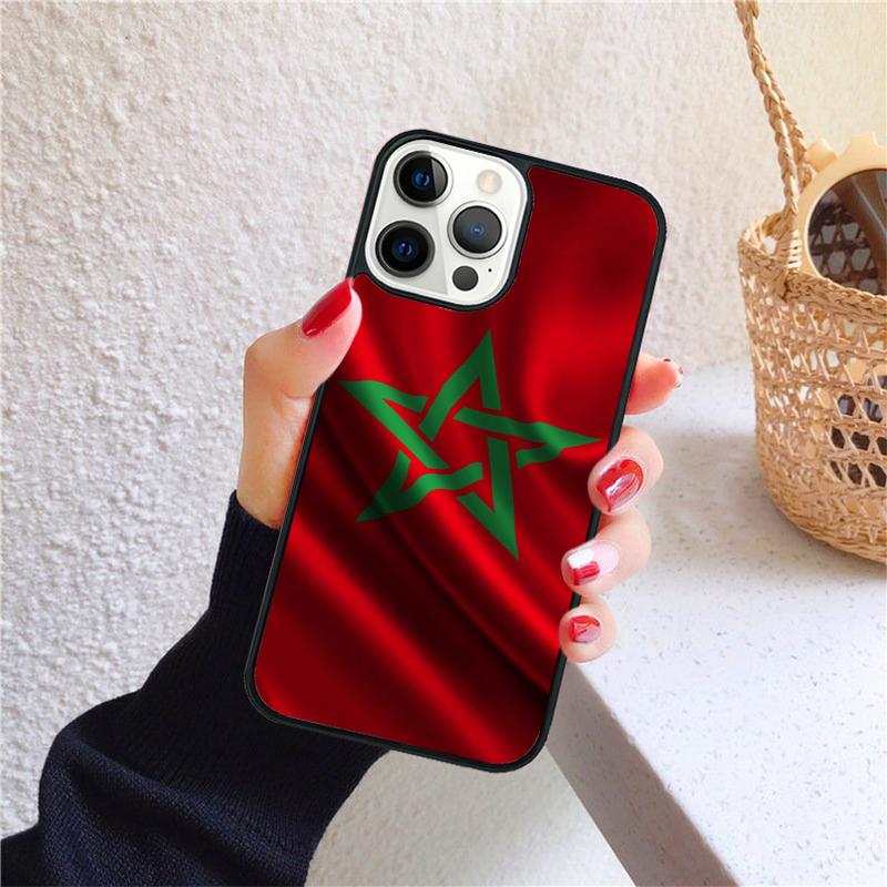 Чехол для телефона Флаг Марокко Герб для iPhone 17 Air 16 Coque 15 14 12 13 PLUS 11 PRO MAX Задняя крышка Fundas Shell