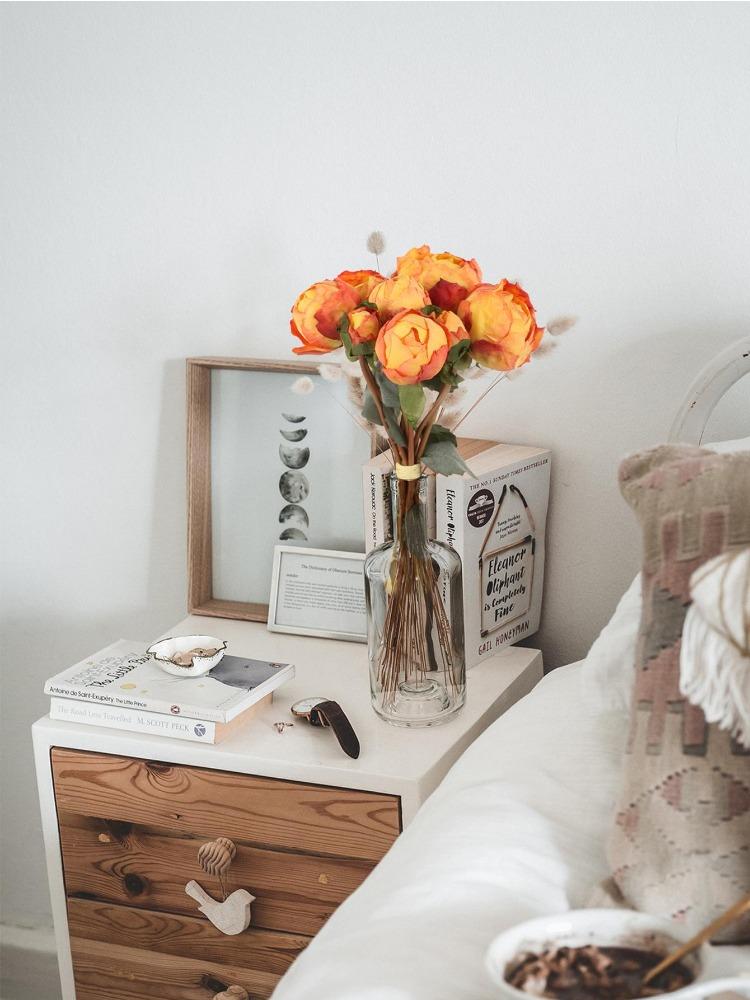 2 букета, винтажные пионы, длинные стебли, шелковые искусственные цветы для свадебного украшения, букет невесты, цветы, поделки, цветочная композиция