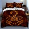 Ornate scorpion motif Bedding Duvet cover sets Duvet covers Pillowcases gifts (1 * Duvet Cover 2 * Pillowcases, without duvet insert)