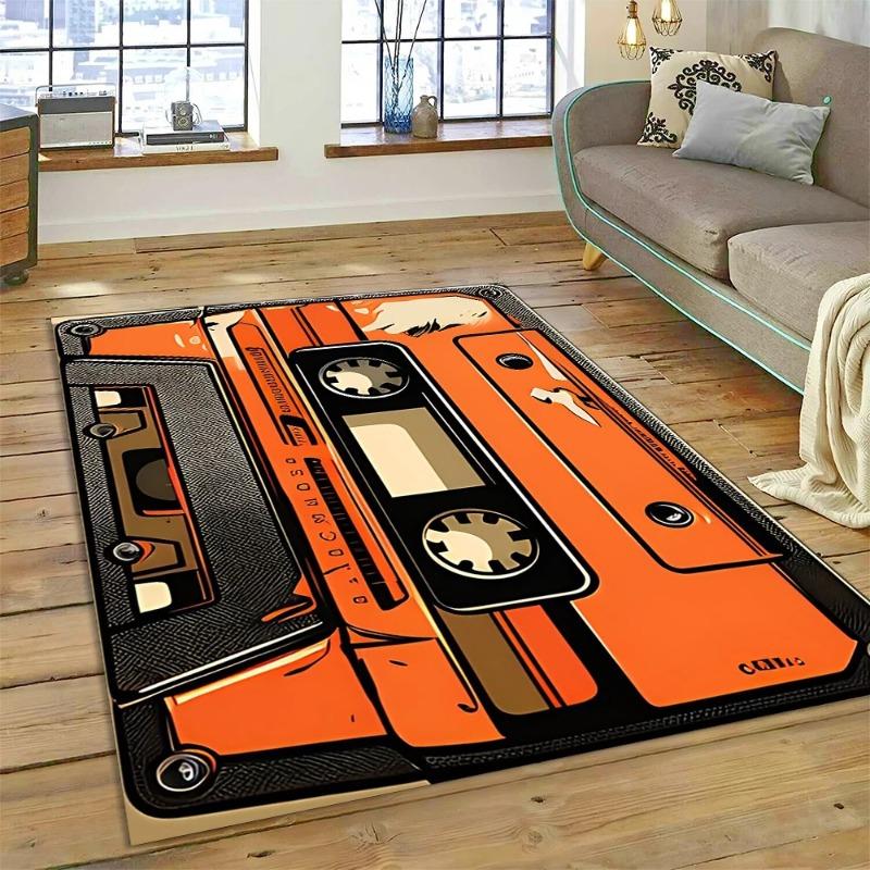 3D музыкальная кассета, ретро-рекордер, CD-инструмент, ковер, коврик для спальни, гостиной, домашний диван, украшение, детский декор, напольный коврик