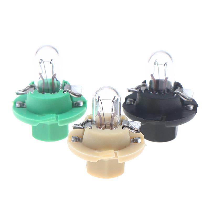 2Pcs T5 Bulb Lamps For Car Dashboards Instrument 12V 1.2W 1.5W 2W Black/Green/Yellow Base Instrument Indicator Bulbs