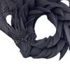 Unique Gothic Gift Handmade Dragon Wreath, Fantasy Door Wreath with Mesh Scale Design, Enchanting Magical Style Home Decor Appeal Dragon-Shaped