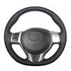 Черный противоскользящий чехол на руль автомобиля из искусственной кожи для Toyota Yaris Vitz 2011-2020 Verso S Ractis 2010-2017 Subaru Trezia 2011-2015