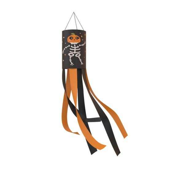 Hanging Door Decoration 39 Inch Halloween Windsock Flag, Cartoon Ghost Flag Windsock, Waterproof Decorative Wind Sock Ornament for Outdoor Garden Yard