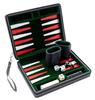 9" Red Faux Leather Travel Backgammon Game Pouch - Zip Closure - Felt Interior: Green/red/white - 250502