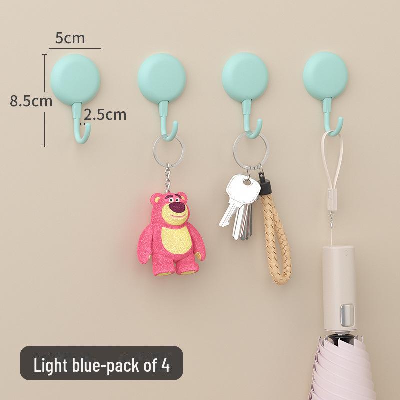 Крючки для стен с прочным клеем, не требующие пробивки - круглые крючки для ключей и кухонные крючки