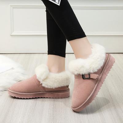 Зимняя повседневная хлопковая обувь для женщин, зимние ботинки, замшевые меховые кожаные ботильоны, удобные плоские шерстяные ботинки, теплая женская обувь на плоской подошве