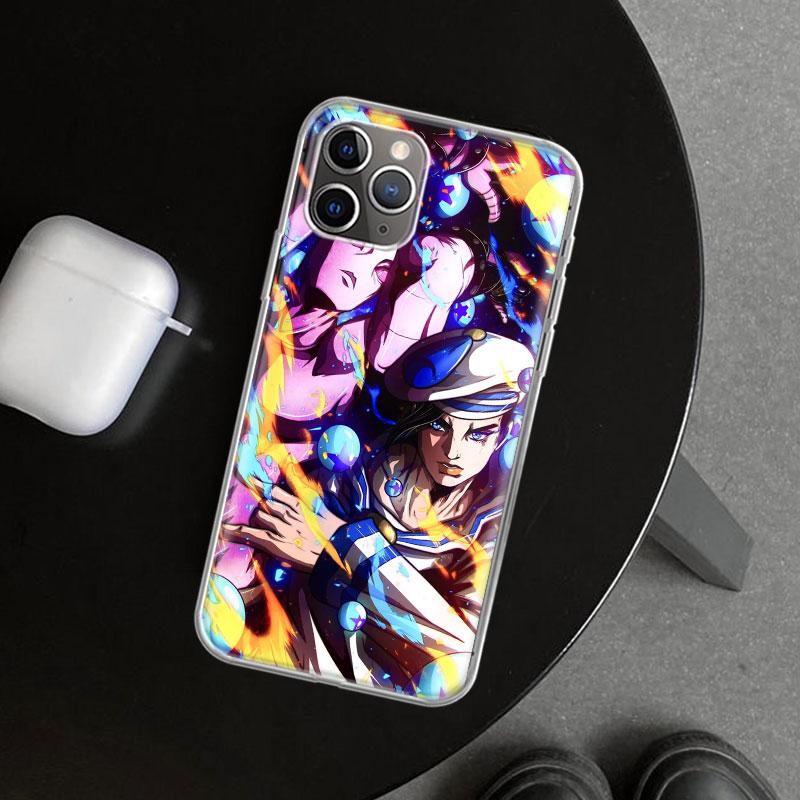 Чехол для телефона JoJo's Bizarre Adventure Горячий аниме-чехол для iPhone 11 12 13 Mini 14 15 Plus 16 Pro Max 17 Air 7 8 + SE Арт Персонализация