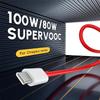 80W 100W Type C USB SUPERVOOC 2.0 Fast Charging Cable For OnePlus 9R 10 Pro 10R 11 11R 12 13 Nord 2T 3 CE 2 3 Lite N300 Ace 2 2V