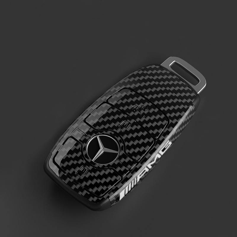 Car Key Rings For Mercedes Benz AMG A B C E S Class W204 W205 W177 W222 GLC CLE CLA GLB GLC GLS Car Key Case Cover Holder Shell