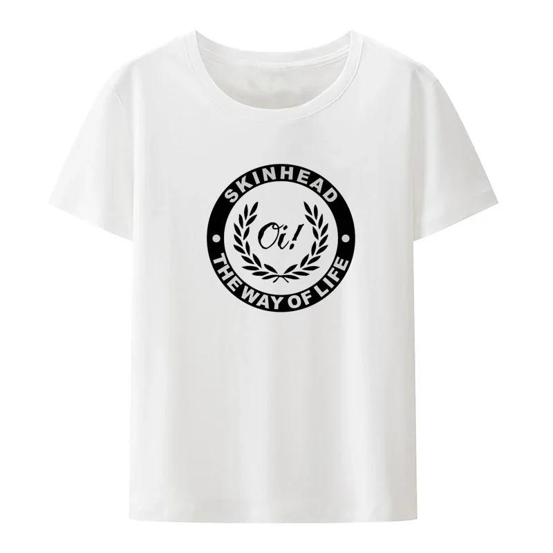 Забавная футболка Skinhead A Way of Life для мужчин и женщин с коротким рукавом, хипстерские графические футболки, модные хип-хоп-топы, мужская одежда