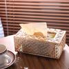 European Style Table Tissue Box Light Luxury Paper Storage Box Fashion Napkin Dispenser  Gift