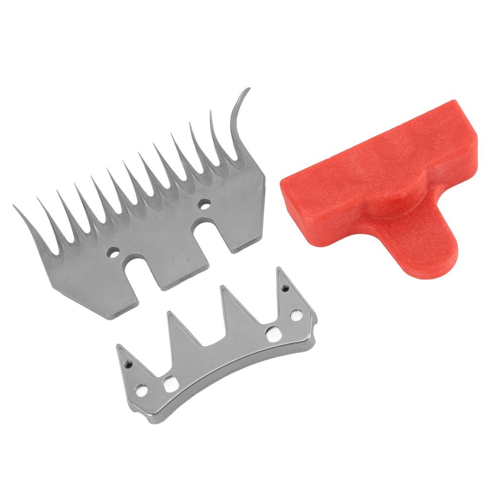 Sheep Shear Replacement Blades Stainless Steel 13T Curved and 4T Universal Wool Clipper Blades for