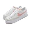 Nike Блейзер на низкой платформе, белые, розовые, глазурные женские кроссовки Summit-White Black DJ0292-103