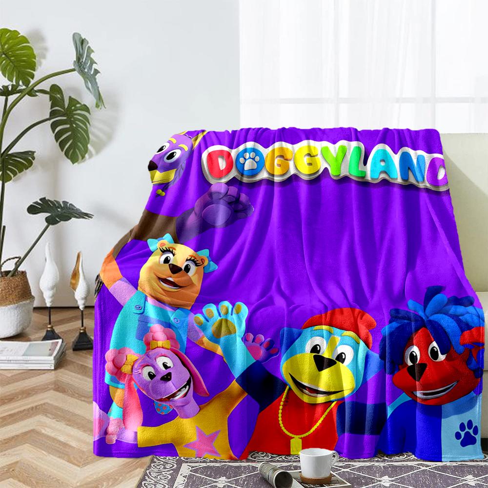Doggyland Theme Printed Blanket - Perfect for Couch, Bed, Travel & Outdoor Use | Machine Washable, Cozy & Durable.
