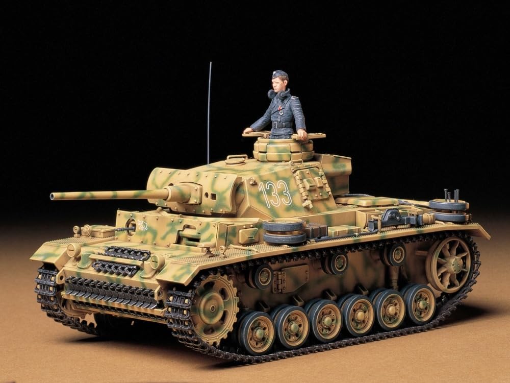 Tamiya 1/35 Military Miniature Series No. 215 German Army Panzer III Ausf. L Plastic Model 35215