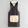 Waterresistant Sleeveless Apron With Cross Back Straps And Removable Towel Pocket For Chefs And Cooks