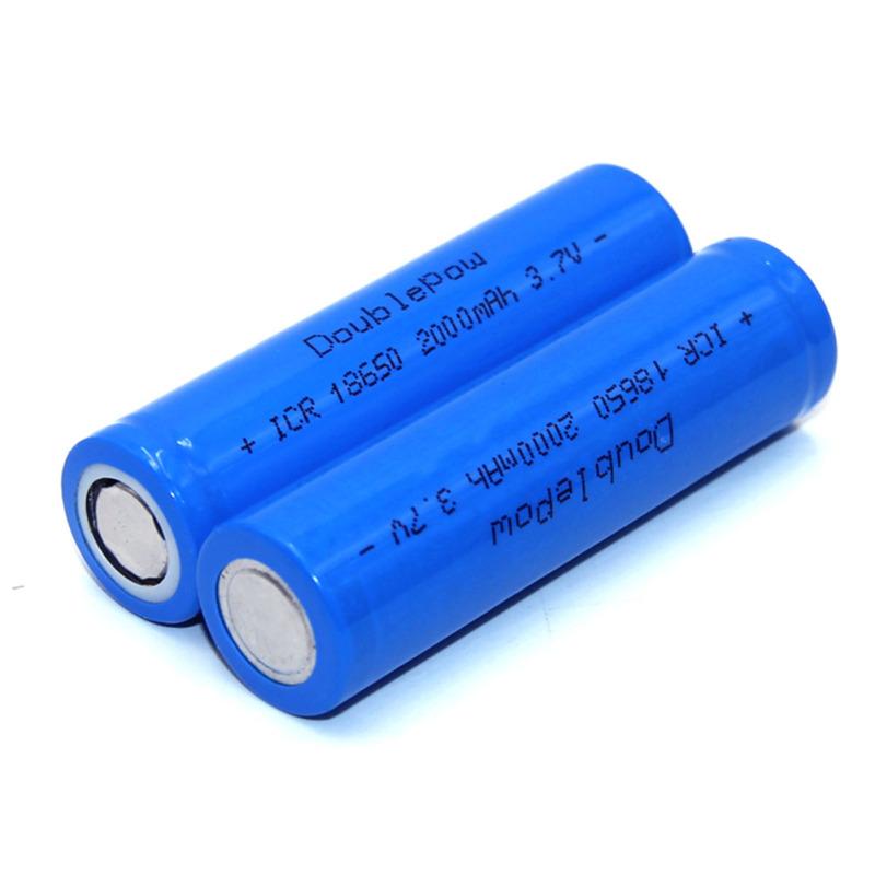 Doublepow 2 шт. 18650 3,7 В литий-ионная аккумуляторная батарея большой емкости для фонарика