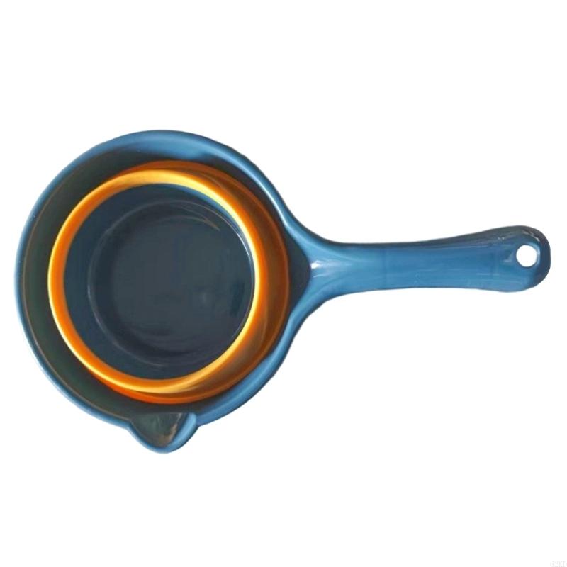 62KD Складной половник с длинной ручкой, кухонный совок, ковш для воды, лейка с подвесным отверстием для приготовления пищи и использования на открытом воздухе