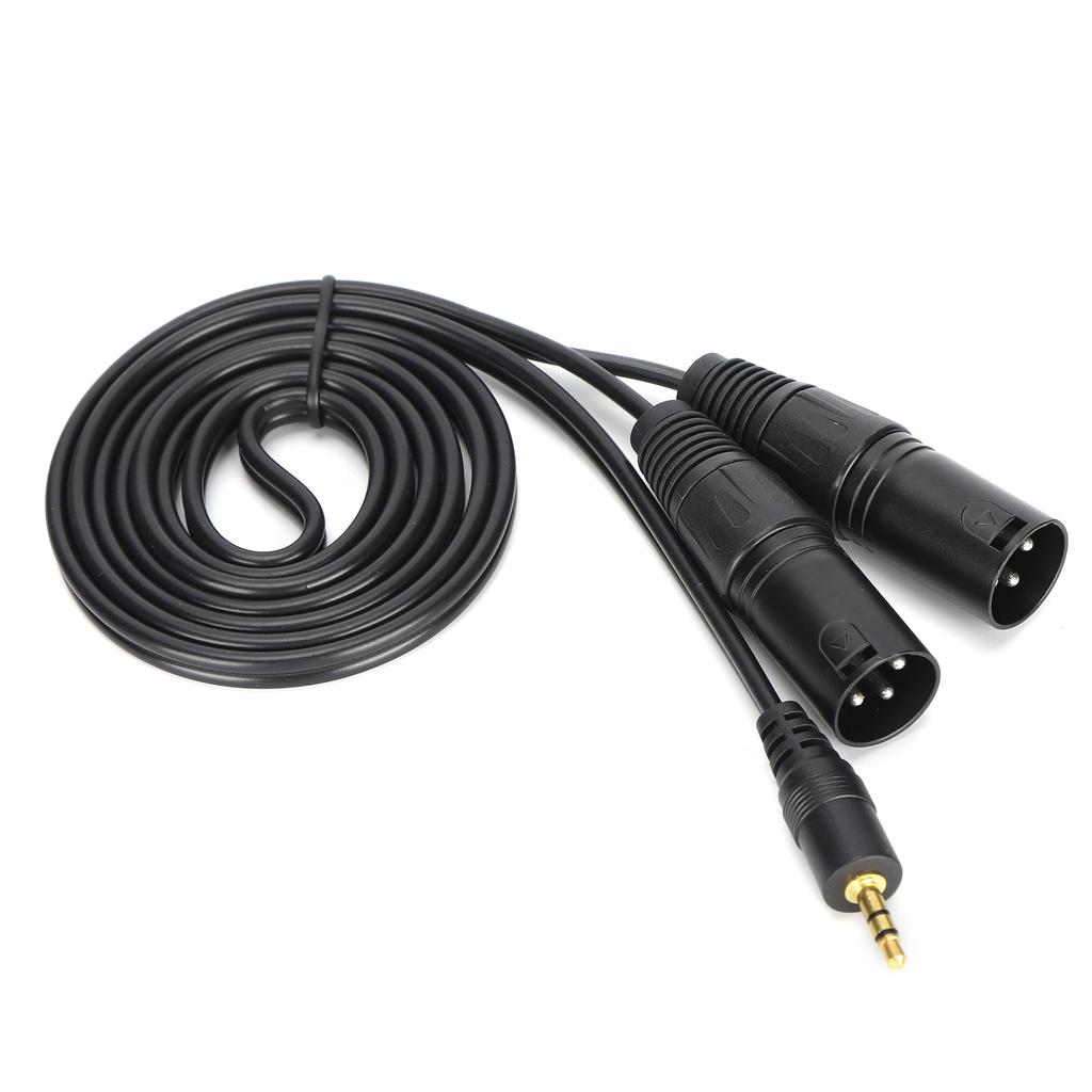 Микрофонный кабель Разъем 3,5 мм на двойной адаптер XLR (папа) Соединительный патч-корд 3,5 XLR 1,5 м 4,9 фута