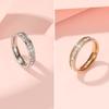 Женщины Девушки Кристалл Поворотное Кольцо Пара Обручальное Свадебное Блестящее женское Стильное Элегантное Обручальное Обручальное Кольцо Свадебное Ювелирное Кольцо Размер 5-11