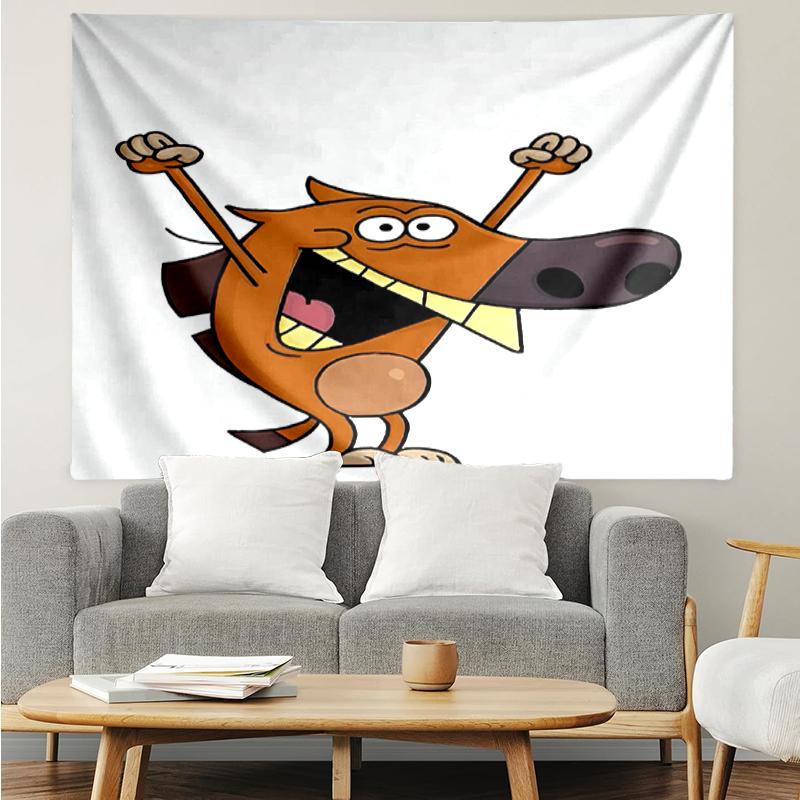 Zig & Sharko Print Tapestry, Backdrop, Easy Setup, Ideal for Bedroom, Office & Living Room, with Aesthetic Wall Hanging Decor.