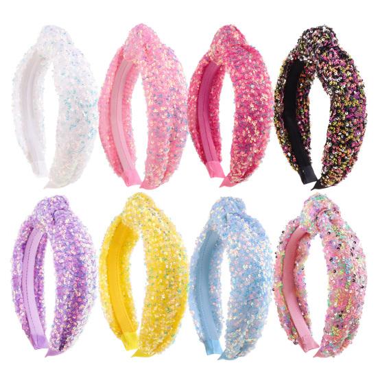 Обруч для волос для девочек, нарядная сверкающая радужная повязка на голову, аксессуары для волос, повязка на голову для девочки на день рождения, подарок