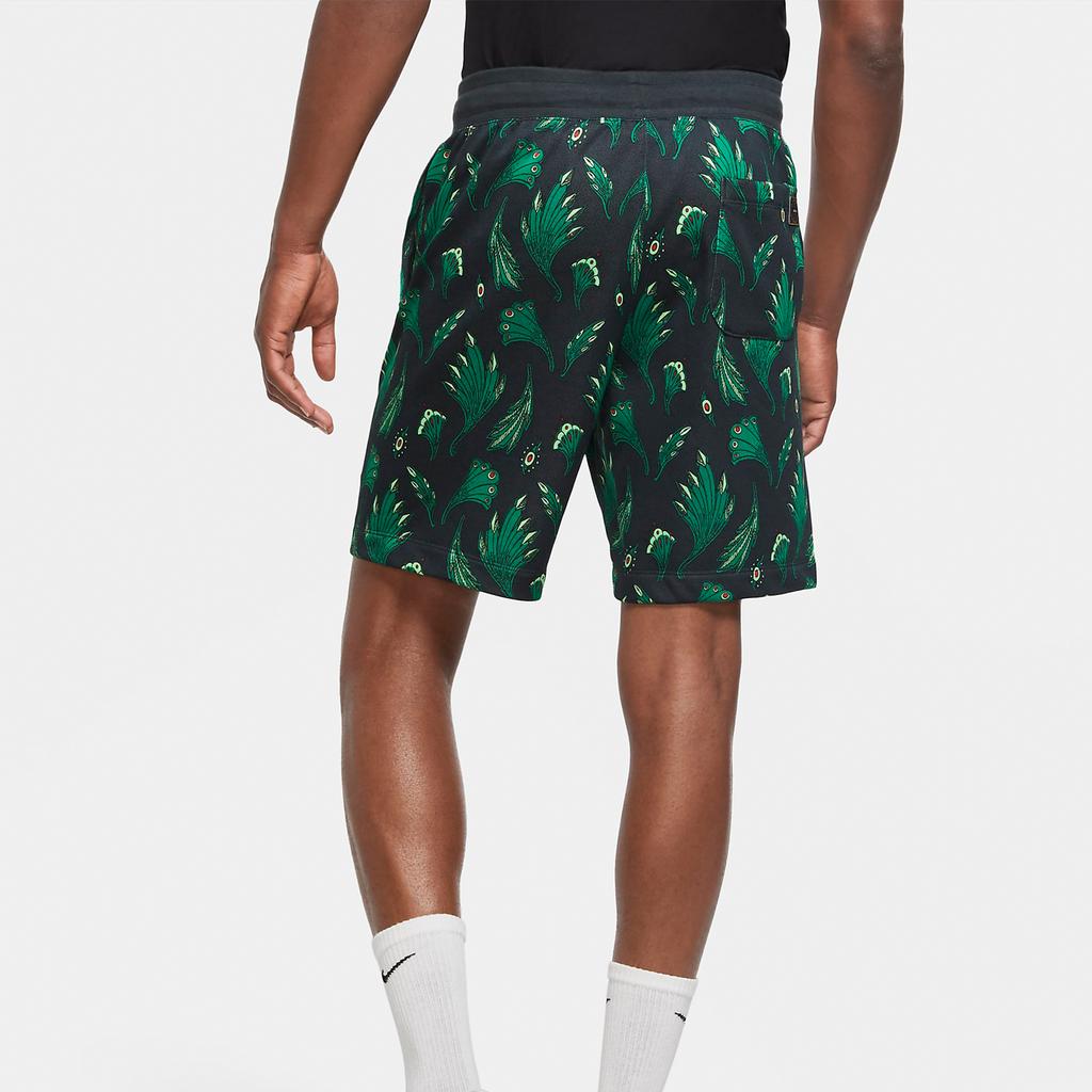 Nike Alumni Nigeria Team Feather Print Casual Shorts Men Bottoms Green CU1408-364