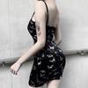 Sexy Butterfly Print Lace Up Strap Dress Women Sleeveless Mini Dress Fashion Party Streetwear