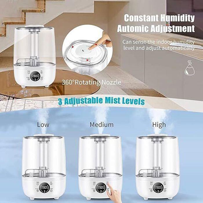 Humidifier - White - 4L - Silent - 3 Mist Modes - Auto Off Timer