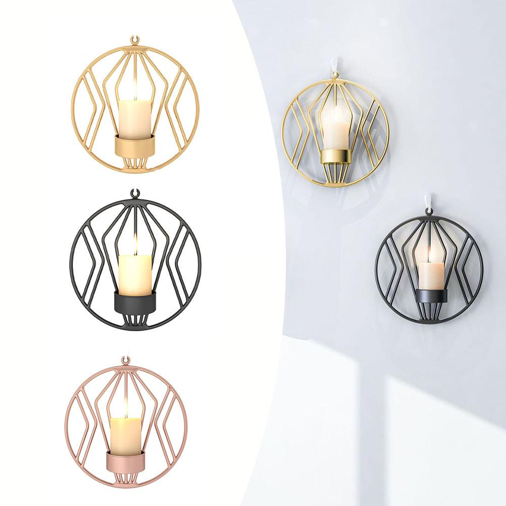 For Bedroom Bookstore Candle Holder Iron Candlestick