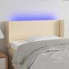 VidaXL LED Headboard Bedroom Furniture Single Bed Accessory Headboard Bed Frame Interior Cream 3122935