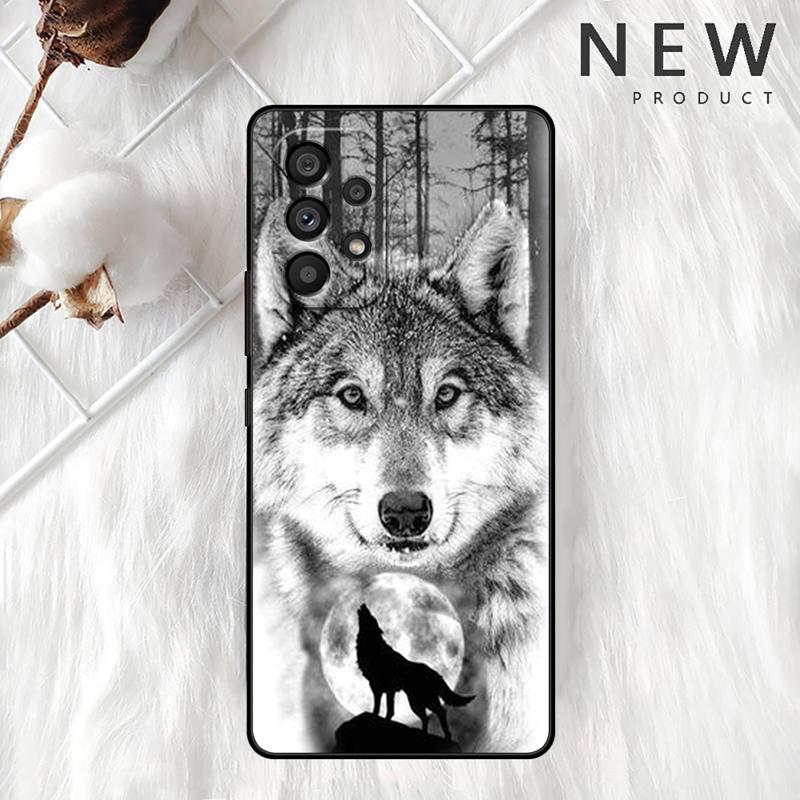 Чехол с изображением волка и льва для Samsung Galaxy A54 A52 A14 5G A53 A12 A13 A71 A23 A34 A33 A21s