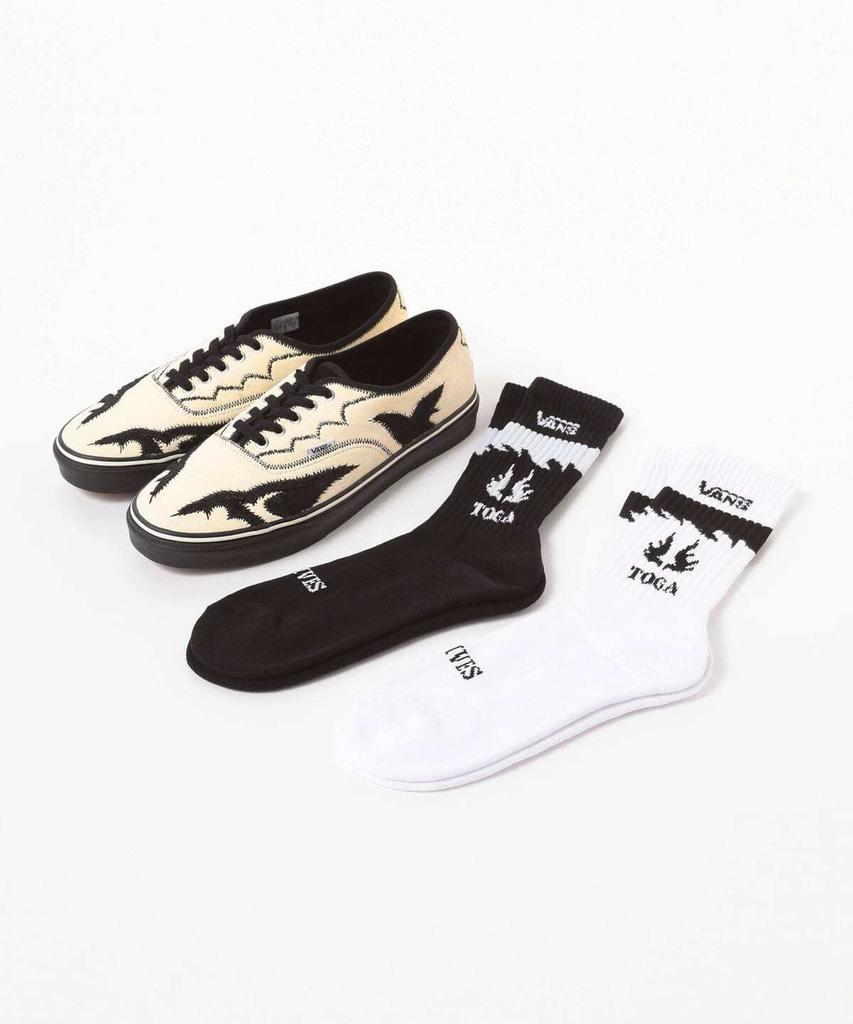 TC32-AJ520 TOGA A Vans Authentic Белый Черный (с Носками Комплект из 2 штук)