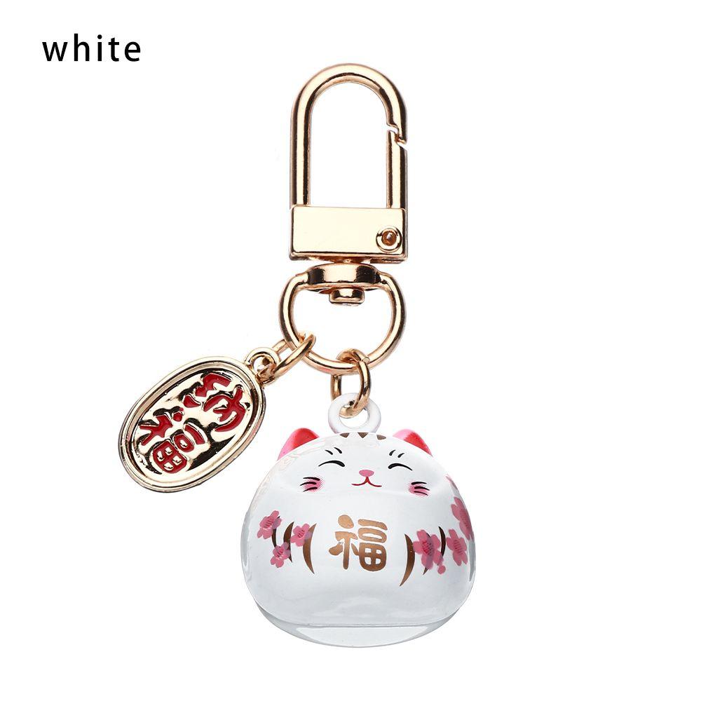 Girls Woman Japanese Bag Charm Cute Lucky Cat Keychains Pendant Keyring Key Chains Cartoon Keychain