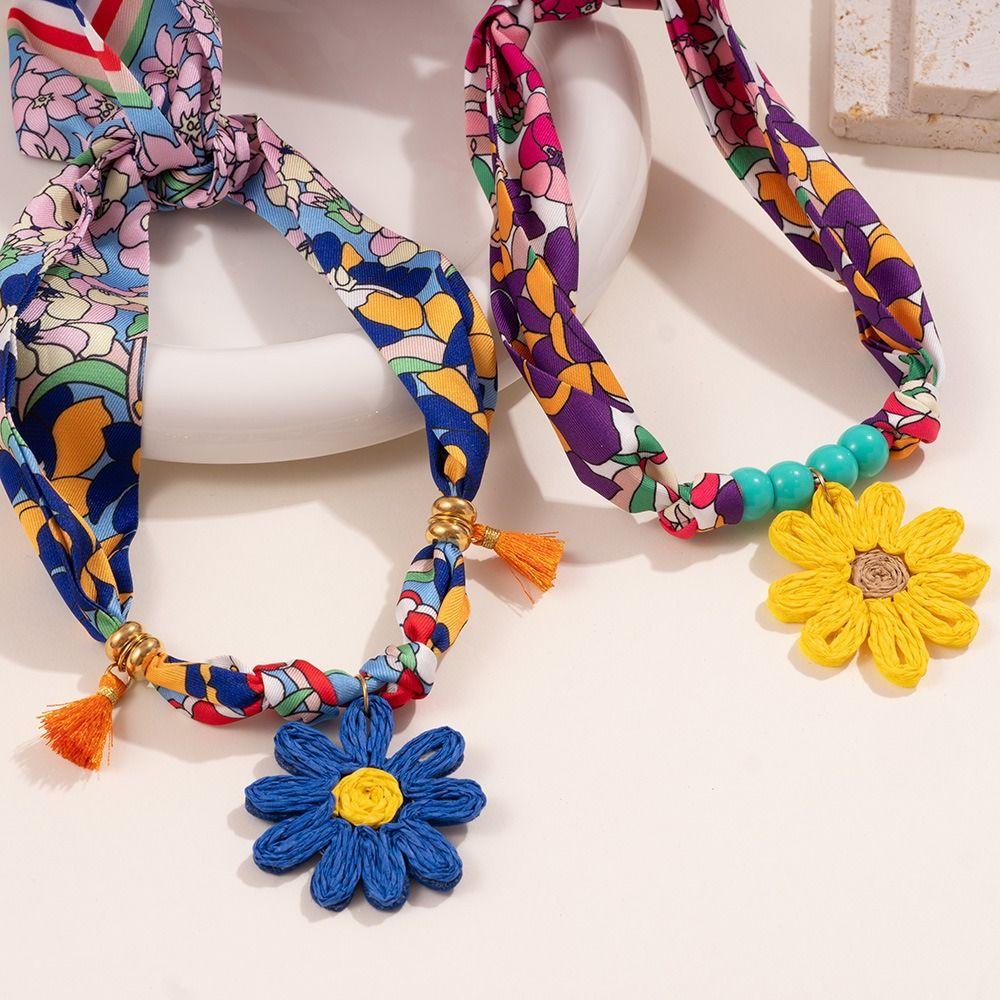Printing Sweet Pendant Necklace Ethnic Style Bag Accessories Spicy Girls