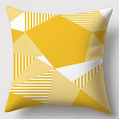 Home Decor Geometric Patterns Yellow Throw Pillow Covers Pattern Cushion Cover Suitable For Sofa Bedroom Car Pillow Cover