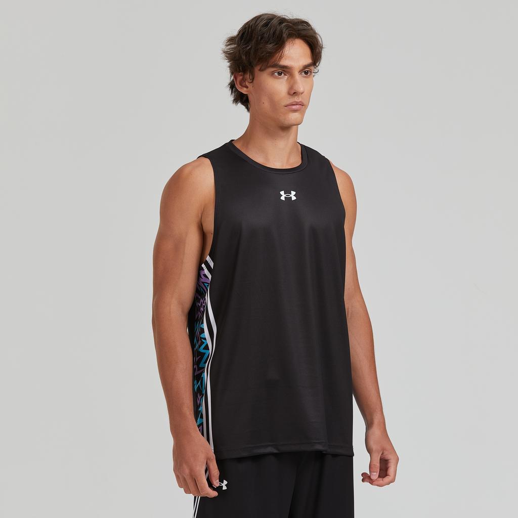 Under Armour SS24 Повседневный бег фитнес быстросохнущий дышащий топ без рукавов унисекс топы черный 24500111-001